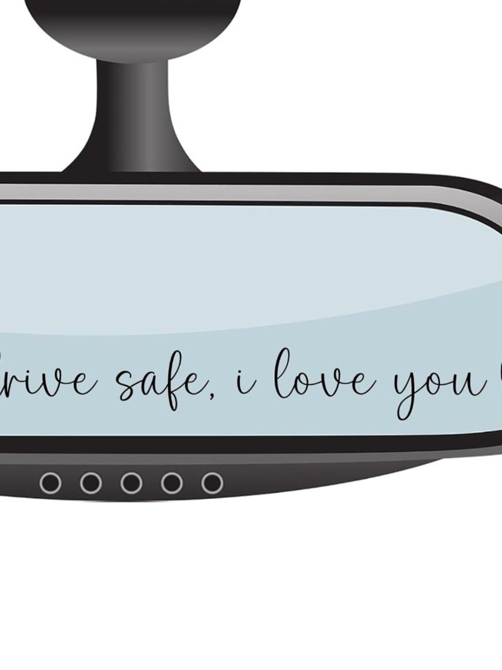 4xdrive Safe,I Love You Rearview Mirror Decal,Cute Car Decal For Women,Rear View